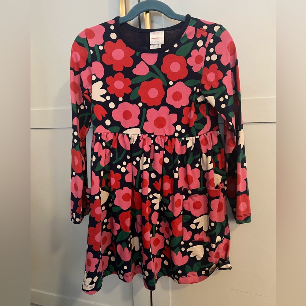 Hanna Andersson Floral Dress - Pink, Red, and Black